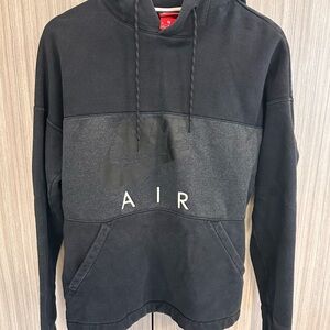 Vintage Nike Air Men's M Black on Black / Gray Hoodie Sweatshirt Preowned